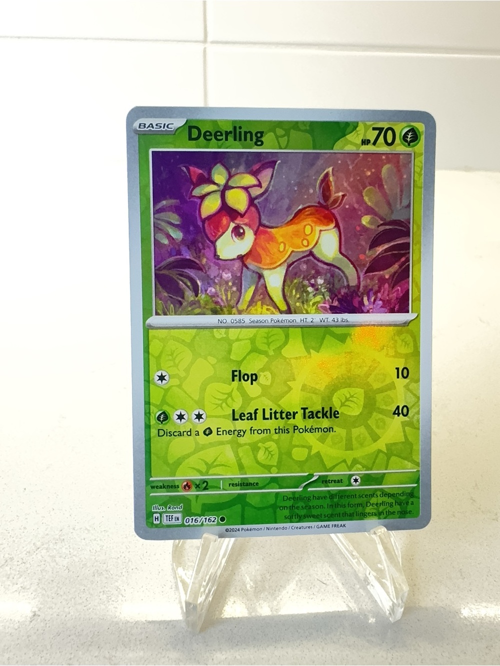 Pokemon TCG Card -  Deerling [Reverse Holo] #16 Pokemon Temporal Forces